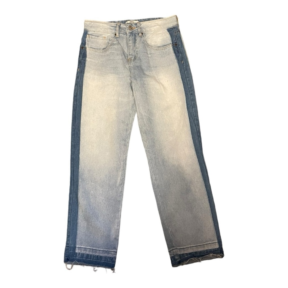 Forever 21 Two Tone Denim Jeans Multi Colour Unique Womens Size 24 Dual Tone